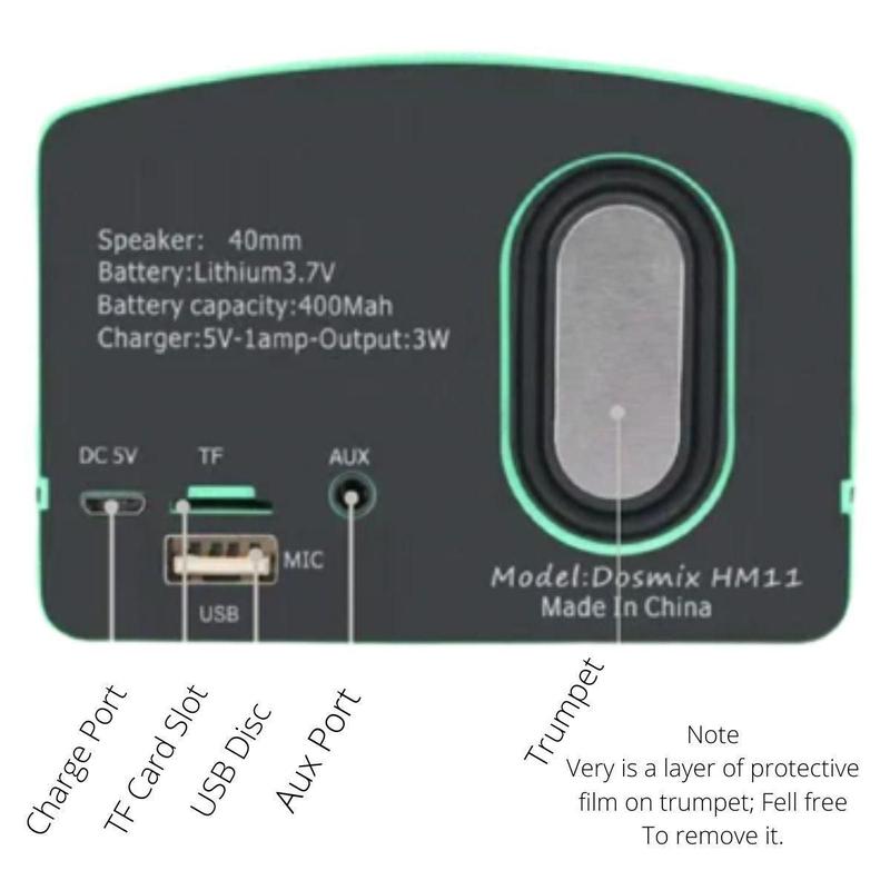 Caixa De Som Portatil Retro Vintage Bluetooth Lt-S005 Azul - Lotus
